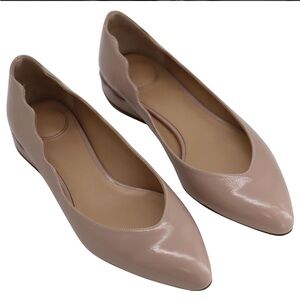 NIB New Chloe Laurena scalloped ballet flat Pink Tea size 40.5